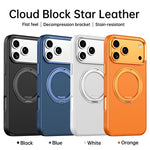 Custodia magnetica per telefono Cloud Block Star Leather Series con supporto girevole a 360 gradi., For iPhone 16, For iPhone 15 Pro Max, For iPhone 15 Pro, For iPhone 15