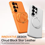 Custodia magnetica per telefono Cloud Block Star Leather Series con supporto girevole a 360 gradi., For Galaxy S26+ 5G, For Galaxy S26 Ultra 5G, For Galaxy S26 5G
