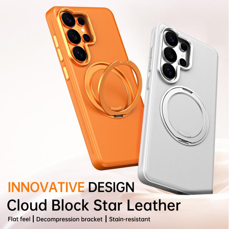 Custodia magnetica per telefono Cloud Block Star Leather Series con supporto girevole a 360 gradi., For Galaxy S26+ 5G, For Galaxy S26 Ultra 5G, For Galaxy S26 5G