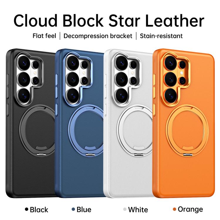 Custodia magnetica per telefono Cloud Block Star Leather Series con supporto girevole a 360 gradi., For Galaxy S26+ 5G, For Galaxy S26 Ultra 5G, For Galaxy S26 5G