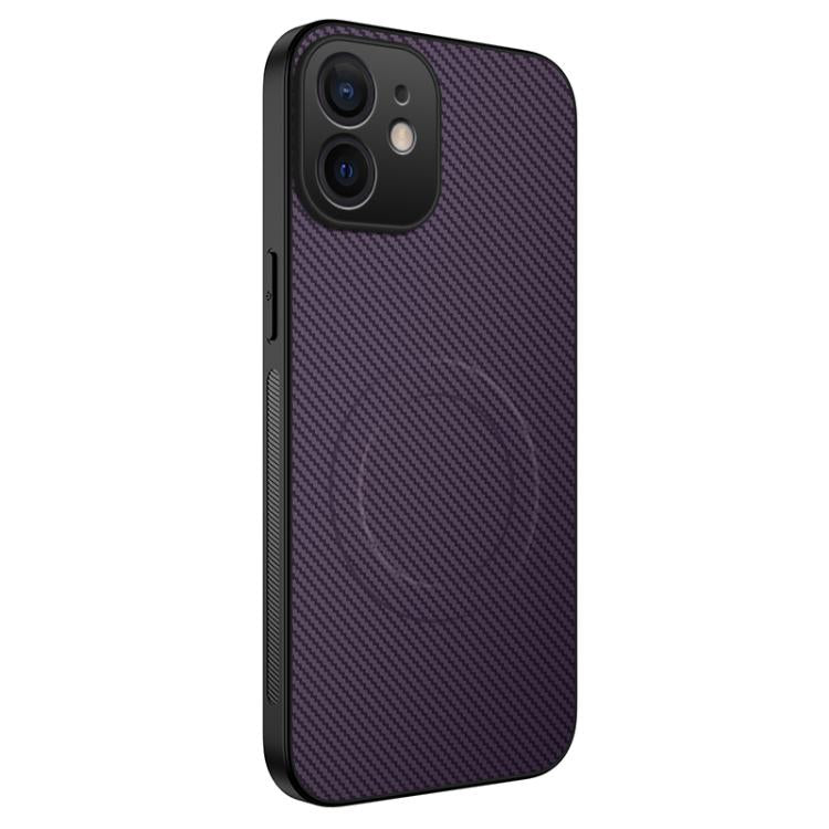 Custodia per telefono ibrida in PC e TPU con texture in fibra di carbonio magnetica serie WANLONFENG TQ, For iPhone 12, For iPhone 12 Pro Max, For iPhone 12 Pro, For iPhone 11 Pro Max