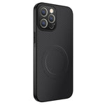 Custodia per telefono ibrida in PC e TPU con texture in fibra di carbonio magnetica serie WANLONFENG TQ, For iPhone 12, For iPhone 12 Pro Max, For iPhone 12 Pro, For iPhone 11 Pro Max