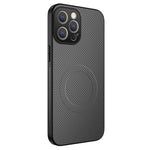 Custodia per telefono ibrida in PC e TPU con texture in fibra di carbonio magnetica serie WANLONFENG TQ, For iPhone 12, For iPhone 12 Pro Max, For iPhone 12 Pro, For iPhone 11 Pro Max