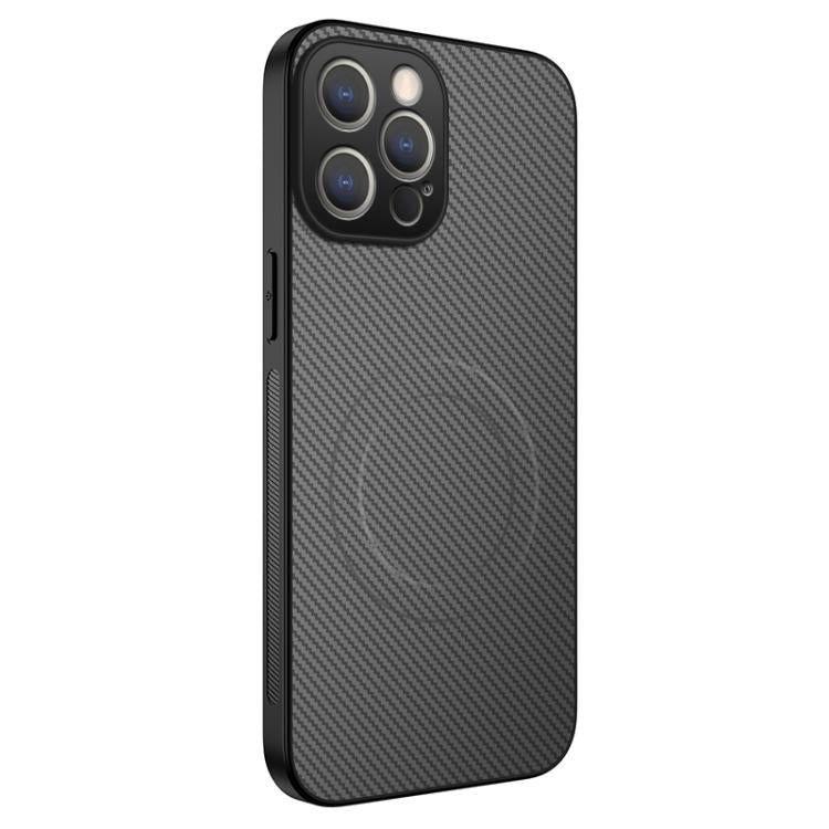 Custodia per telefono ibrida in PC e TPU con texture in fibra di carbonio magnetica serie WANLONFENG TQ, For iPhone 12, For iPhone 12 Pro Max, For iPhone 12 Pro, For iPhone 11 Pro Max