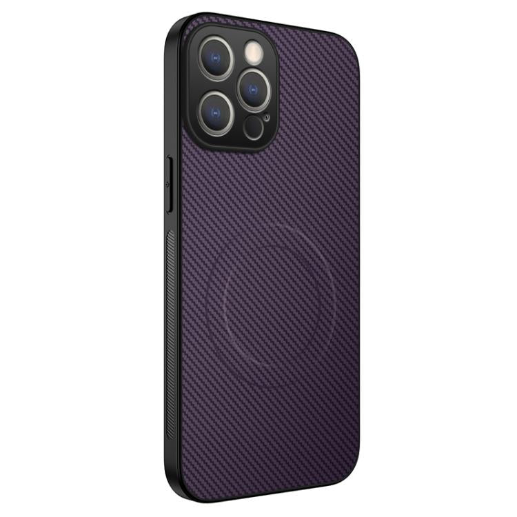 Custodia per telefono ibrida in PC e TPU con texture in fibra di carbonio magnetica serie WANLONFENG TQ, For iPhone 12, For iPhone 12 Pro Max, For iPhone 12 Pro, For iPhone 11 Pro Max