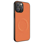 Custodia per telefono ibrida in PC e TPU con texture in fibra di carbonio magnetica serie WANLONFENG TQ, For iPhone 12, For iPhone 12 Pro Max, For iPhone 12 Pro, For iPhone 11 Pro Max