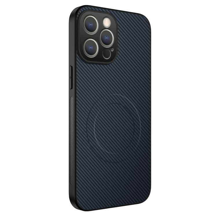 Custodia per telefono ibrida in PC e TPU con texture in fibra di carbonio magnetica serie WANLONFENG TQ, For iPhone 11, For iPhone 11 Pro