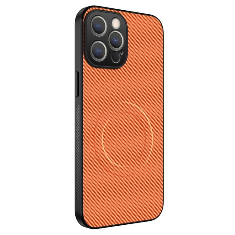 Custodia per telefono ibrida in PC e TPU con texture in fibra di carbonio magnetica serie WANLONFENG TQ, For iPhone 11, For iPhone 11 Pro