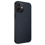 Custodia per telefono ibrida in PC e TPU con texture in fibra di carbonio magnetica serie WANLONFENG TQ, For iPhone 11, For iPhone 11 Pro