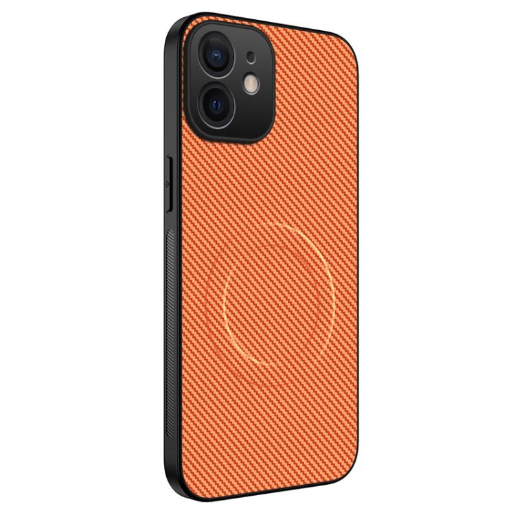 Custodia per telefono ibrida in PC e TPU con texture in fibra di carbonio magnetica serie WANLONFENG TQ, For iPhone 11, For iPhone 11 Pro