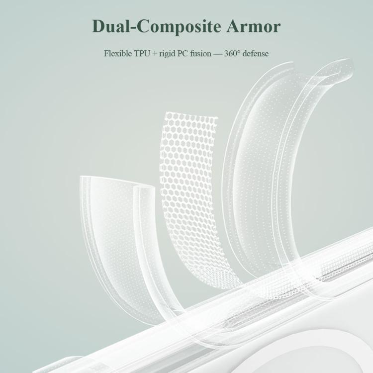 Custodia magnetica antiurto LeReach TOC Clear Series Dual-Composite Armor in TPU + acrilico per telefono, For Galaxy S26+ 5G, For Galaxy S26 Ultra 5G, For Galaxy S26 5G
