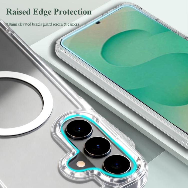Custodia magnetica antiurto LeReach TOC Clear Series Dual-Composite Armor in TPU + acrilico per telefono, For Galaxy S26+ 5G, For Galaxy S26 Ultra 5G, For Galaxy S26 5G