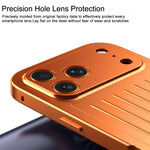 Custodia per telefono in lega di alluminio della serie King con texture a valigia e pellicola in vetro temperato., For iPhone 17 Pro Max, For iPhone 17 Pro, For iPhone Air, For iPhone 16 Pro Max