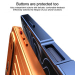 Custodia per telefono in lega di alluminio della serie King con texture a valigia e pellicola in vetro temperato., For iPhone 17 Pro Max, For iPhone 17 Pro, For iPhone Air, For iPhone 16 Pro Max