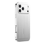 Custodia per telefono in lega di alluminio della serie King con texture a valigia e pellicola in vetro temperato., For iPhone 17 Pro Max, For iPhone 17 Pro, For iPhone Air, For iPhone 16 Pro Max