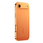 Custodia per telefono in lega di alluminio della serie King con texture a valigia e pellicola in vetro temperato., For iPhone 17 Pro Max, For iPhone 17 Pro, For iPhone Air, For iPhone 16 Pro Max