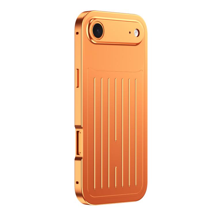 Custodia per telefono in lega di alluminio della serie King con texture a valigia e pellicola in vetro temperato., For iPhone 17 Pro Max, For iPhone 17 Pro, For iPhone Air, For iPhone 16 Pro Max