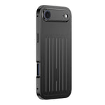 Custodia per telefono in lega di alluminio della serie King con texture a valigia e pellicola in vetro temperato., For iPhone 17 Pro Max, For iPhone 17 Pro, For iPhone Air, For iPhone 16 Pro Max