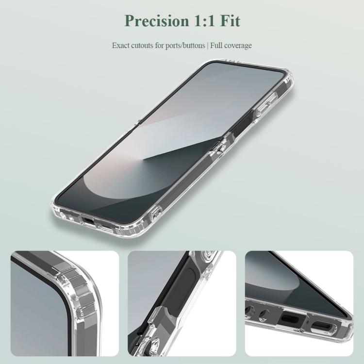 Custodia per telefono antiurto LeReach TOC Clear Series a doppio composito in TPU + acrilico., For Galaxy Z Flip6 / Flip7 FE, For Galaxy Z Fold7 5G, For Galaxy Z Flip7 5G