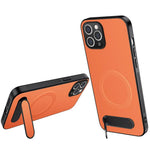 Custodia per telefono magnetica con supporto WANLONFENG e texture in fibra di carbonio., For iPhone 12, For iPhone 12 Pro Max, For iPhone 12 Pro, For iPhone 11 Pro Max