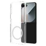 Custodia magnetica antiurto LeReach TOC Clear Series Dual-Composite Armor in TPU + acrilico per telefono, For Galaxy Z Fold7 5G, For Galaxy Z Flip7 5G