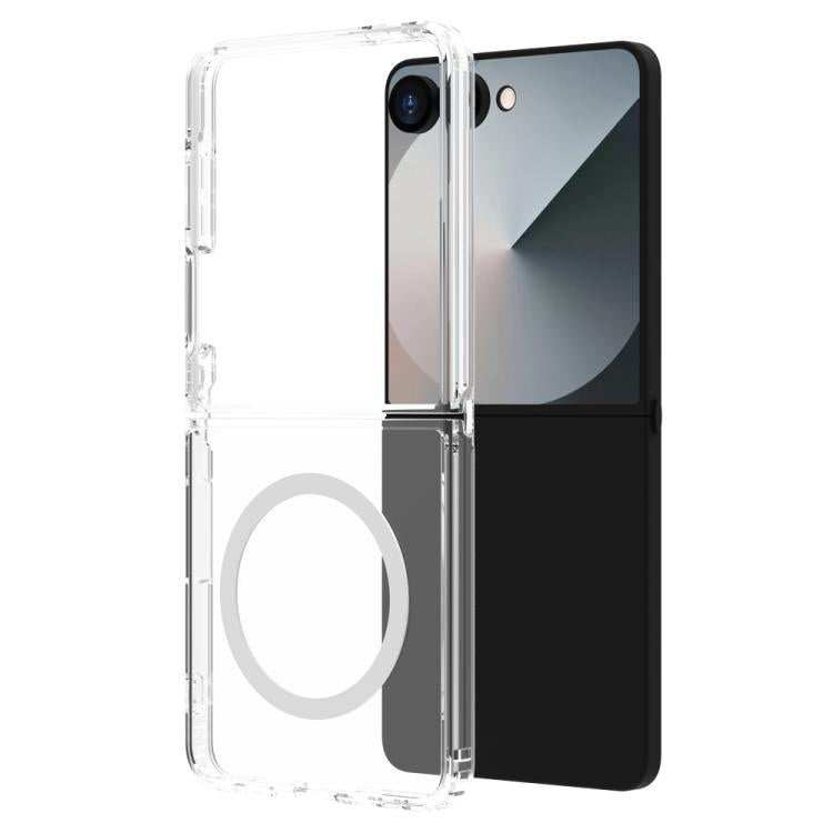 Custodia magnetica antiurto LeReach TOC Clear Series Dual-Composite Armor in TPU + acrilico per telefono, For Galaxy Z Fold7 5G, For Galaxy Z Flip7 5G