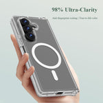 Custodia magnetica antiurto LeReach TOC Clear Series Dual-Composite Armor in TPU + acrilico per telefono, For Galaxy Z Fold7 5G, For Galaxy Z Flip7 5G