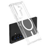 Custodia magnetica antiurto LeReach TOC Clear Series Dual-Composite Armor in TPU + acrilico per telefono, For Galaxy Z Fold7 5G, For Galaxy Z Flip7 5G