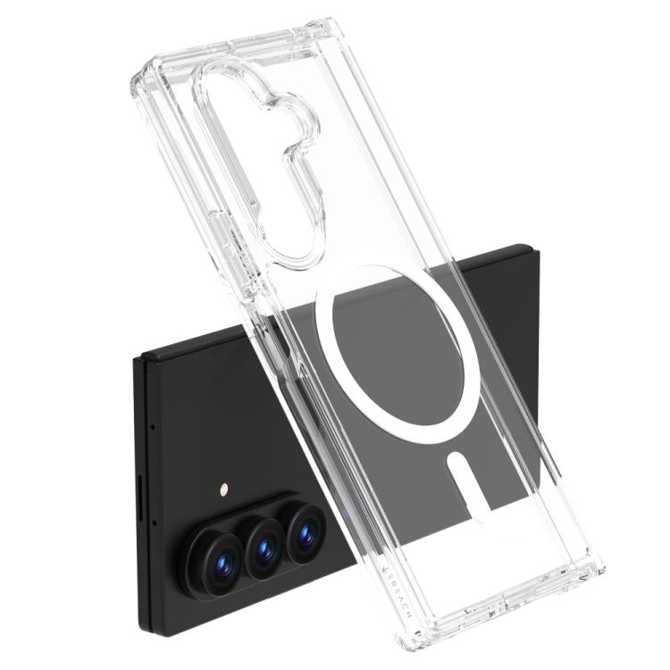 Custodia magnetica antiurto LeReach TOC Clear Series Dual-Composite Armor in TPU + acrilico per telefono, For Galaxy Z Fold7 5G, For Galaxy Z Flip7 5G