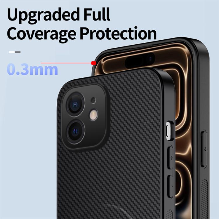 WANLONFENG Custodia per telefono magnetica con supporto integrato e texture in fibra di carbonio, con 2 pellicole protettive per lo schermo incluse., For iPhone 11, For iPhone 11 Pro