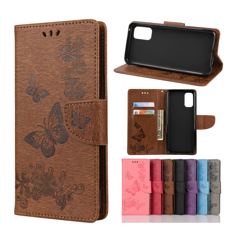 Custodia in pelle a ribalta orizzontale con goffratura farfalle con supporto, slot per carte e portafoglio, For OPPO Realme 7 Pro 5G, For OPPO Reno4 Pro 5G, For Xiaomi Mi 10T Lite 5G