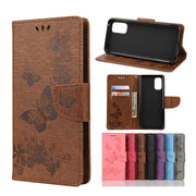 Custodia in pelle a ribalta orizzontale con goffratura farfalle con supporto, slot per carte e portafoglio, For OPPO Realme 7 Pro 5G, For OPPO Reno4 Pro 5G, For Xiaomi Mi 10T Lite 5G
