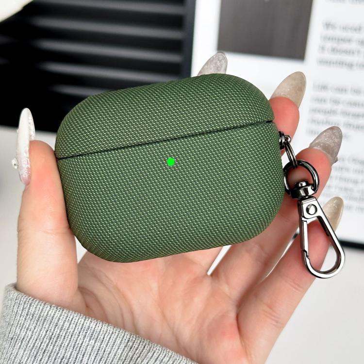 Custodia per auricolari antiurto in PC ibrido e pelle PU con moschettone, For AirPods Pro 3, For AirPods Pro 2, For AirPods Pro