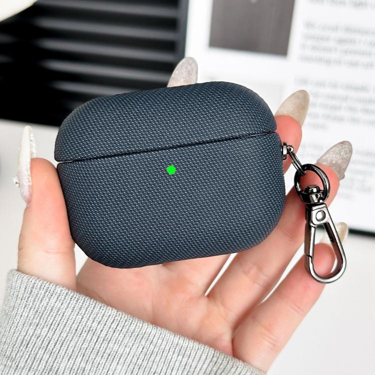 Custodia per auricolari antiurto in PC ibrido e pelle PU con moschettone, For AirPods Pro 3, For AirPods Pro 2, For AirPods Pro