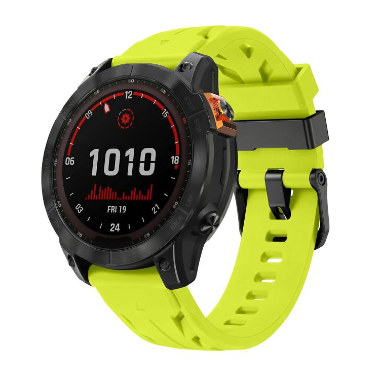 Cinturino per orologio in silicone con fibbia ad ardiglione nera., For Garmin 26mm, For Garmin 22mm