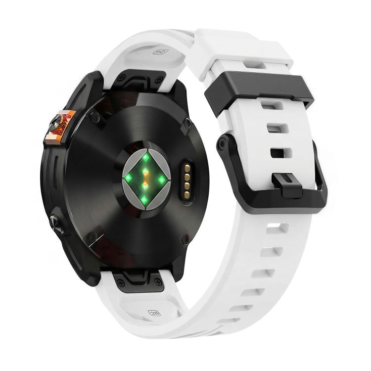 Cinturino per orologio in silicone con fibbia ad ardiglione nera., For Garmin 26mm, For Garmin 22mm