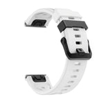 Cinturino per orologio in silicone con fibbia ad ardiglione nera., For Garmin 26mm, For Garmin 22mm