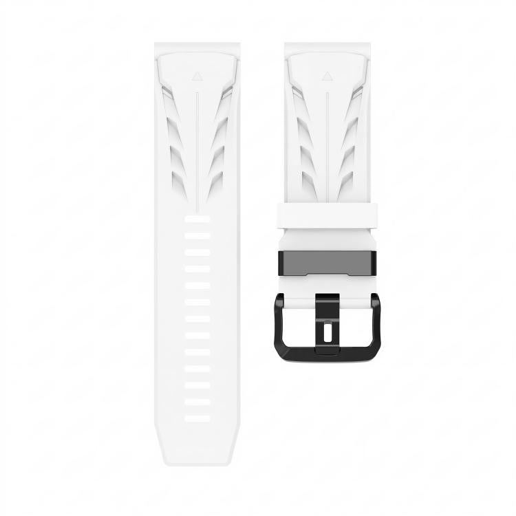 Cinturino per orologio in silicone con fibbia ad ardiglione nera., For Garmin 26mm, For Garmin 22mm