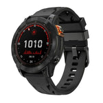 Cinturino per orologio in silicone con fibbia ad ardiglione nera., For Garmin 26mm, For Garmin 22mm