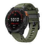 Cinturino per orologio in silicone con fibbia ad ardiglione nera., For Garmin 26mm, For Garmin 22mm