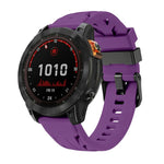 Cinturino per orologio in silicone con fibbia ad ardiglione nera., For Garmin 26mm, For Garmin 22mm