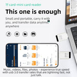 Lettore schede mini USB 3.0 Type-C a TF compatto