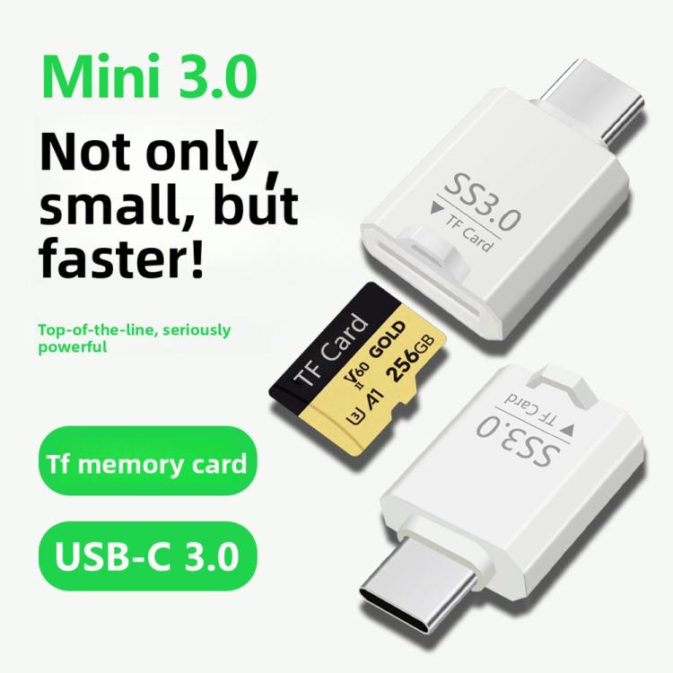 Lettore schede mini USB 3.0 Type-C a TF compatto