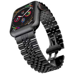 Cinturino in metallo con cinturino in acciaio di ricambio da cinque baht, For Apple Watch Ultra 49mm / Series 8&7 45mm / SE 2&6&SE&5&4 44mm / 3&2&1 42mm, For Apple Watch Series 8&7 41mm / SE 2&6&SE&5&4 40mm / 3&2&1 38mm