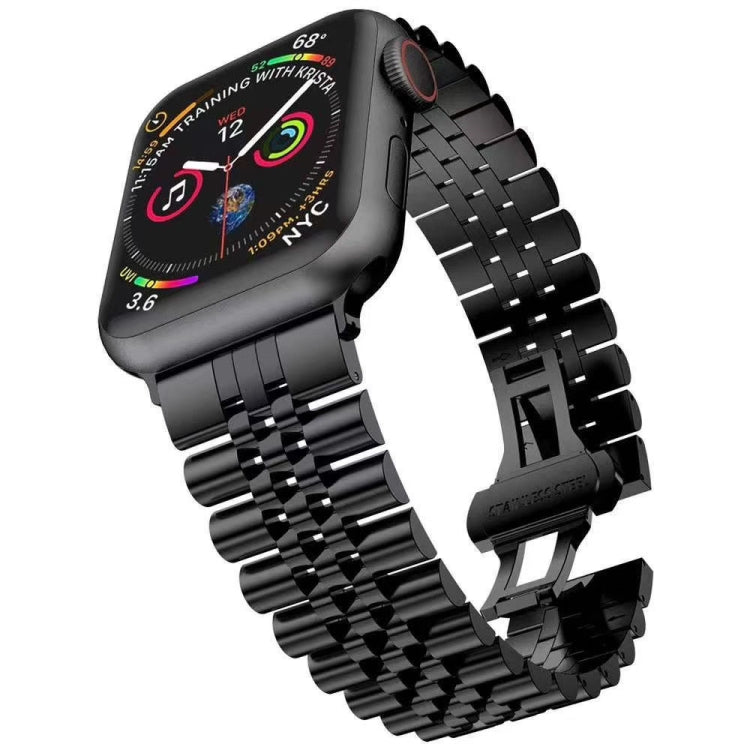 Cinturino in metallo con cinturino in acciaio di ricambio da cinque baht, For Apple Watch Ultra 49mm / Series 8&7 45mm / SE 2&6&SE&5&4 44mm / 3&2&1 42mm, For Apple Watch Series 8&7 41mm / SE 2&6&SE&5&4 40mm / 3&2&1 38mm