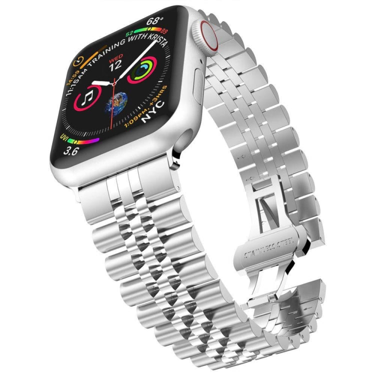 Cinturino in metallo con cinturino in acciaio di ricambio da cinque baht, For Apple Watch Ultra 49mm / Series 8&7 45mm / SE 2&6&SE&5&4 44mm / 3&2&1 42mm, For Apple Watch Series 8&7 41mm / SE 2&6&SE&5&4 40mm / 3&2&1 38mm