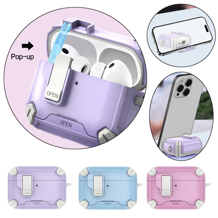 Custodia per auricolari wireless LeReach Mega Series Dawn Armor Edition con supporto, For AirPods Pro 3