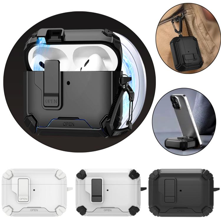 Custodia per auricolari wireless LeReach Mega Series Armor Edition con supporto, For AirPods Pro 3