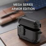 Custodia per auricolari wireless LeReach Mega Series Armor Edition con supporto, For AirPods Pro 3