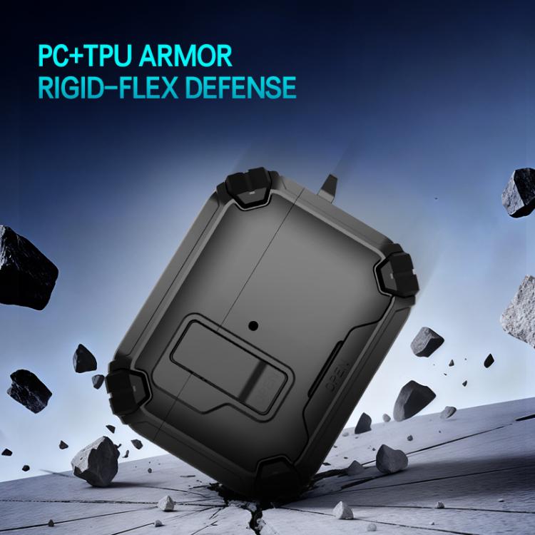 Custodia per auricolari wireless LeReach Mega Series Armor Edition con supporto, For AirPods Pro 3